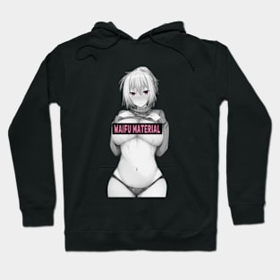 Waifu Material Japanese Anime Lover Undress Milf Hentai Babe Girl Hoodie